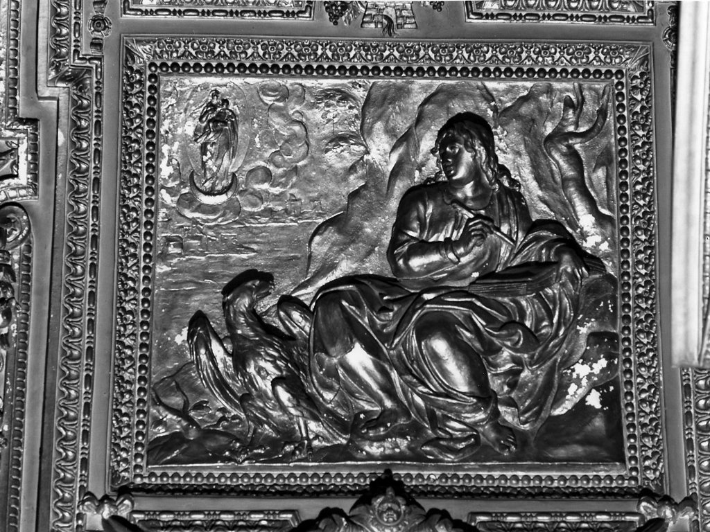 Incoronazione della Vergine; San Giovanni a Patmos; San Girolamo penitente (rili